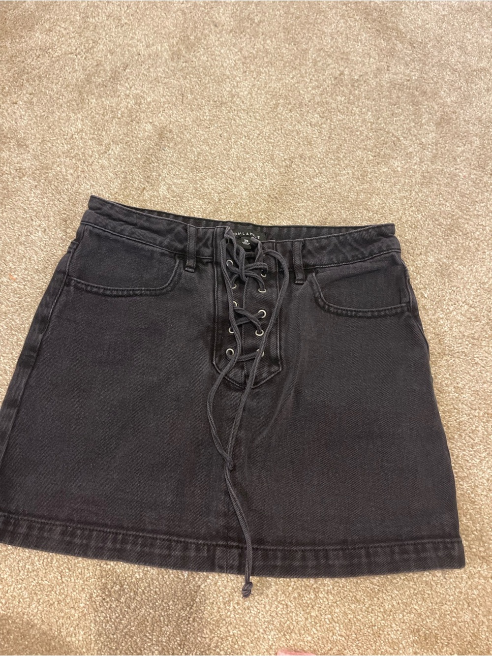 Kendall & Kylie black denim skirt